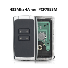 Ключ-карта Renault 433MHZ PCF7953M 4A чип Megane4 Talisman Kadjar Koleos Captur