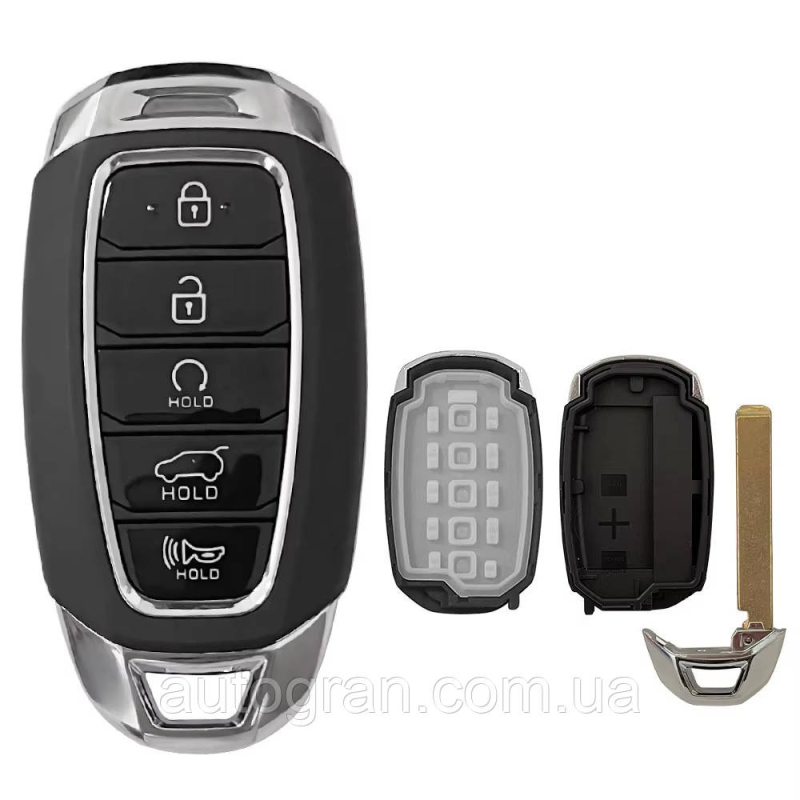 Корпус смарт ключа Hyundai i30 Ix35 Azera Solaris Kona 5 кнопок