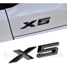 Емблема напис багажника BMW X5 F i G серія чорна