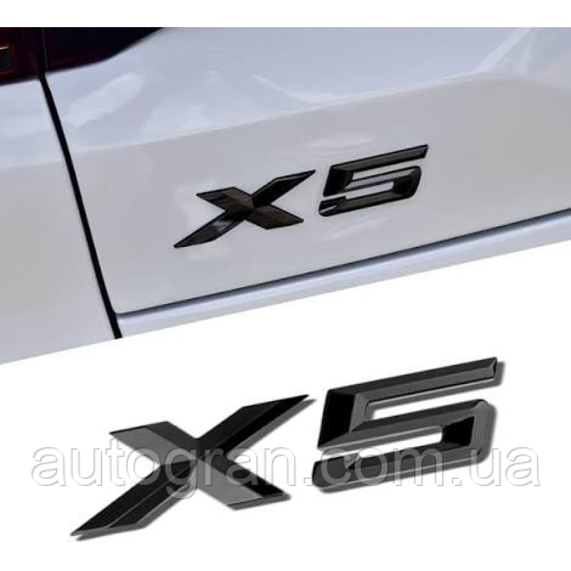 Емблема напис багажника BMW X5 F i G серія чорна