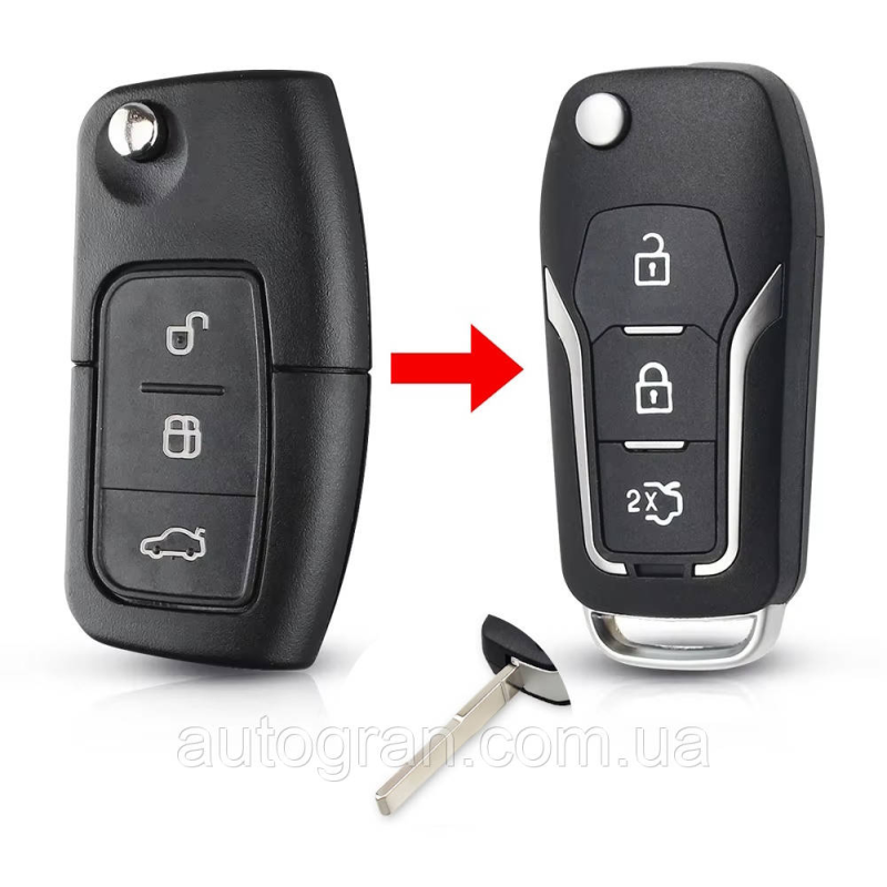 Корпус для тюнінгу викидного ключа Ford Focus Mondeo Fiesta Galaxy C-MAX S-MAX