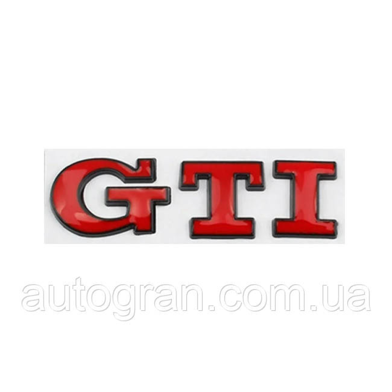 Емблема кузова GTI для VW Volkswagen Golf чорно-червона