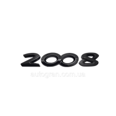 Емблема напис багажника Peugeot 2008 чорна