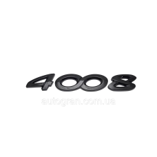 Емблема напис багажника Peugeot 4008 чорна