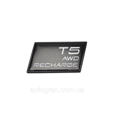 Емблема кузова Volvo T5 awd recharge чорна