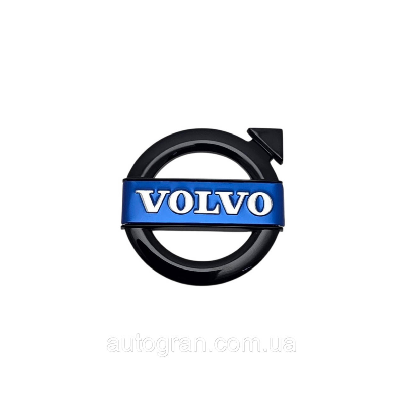 Емблема руля Volvo чорна з синім