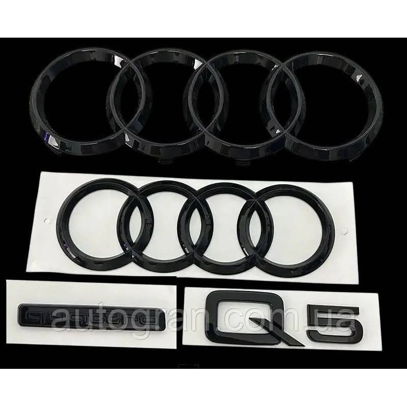 Комплект емблем антихром Audi Q5