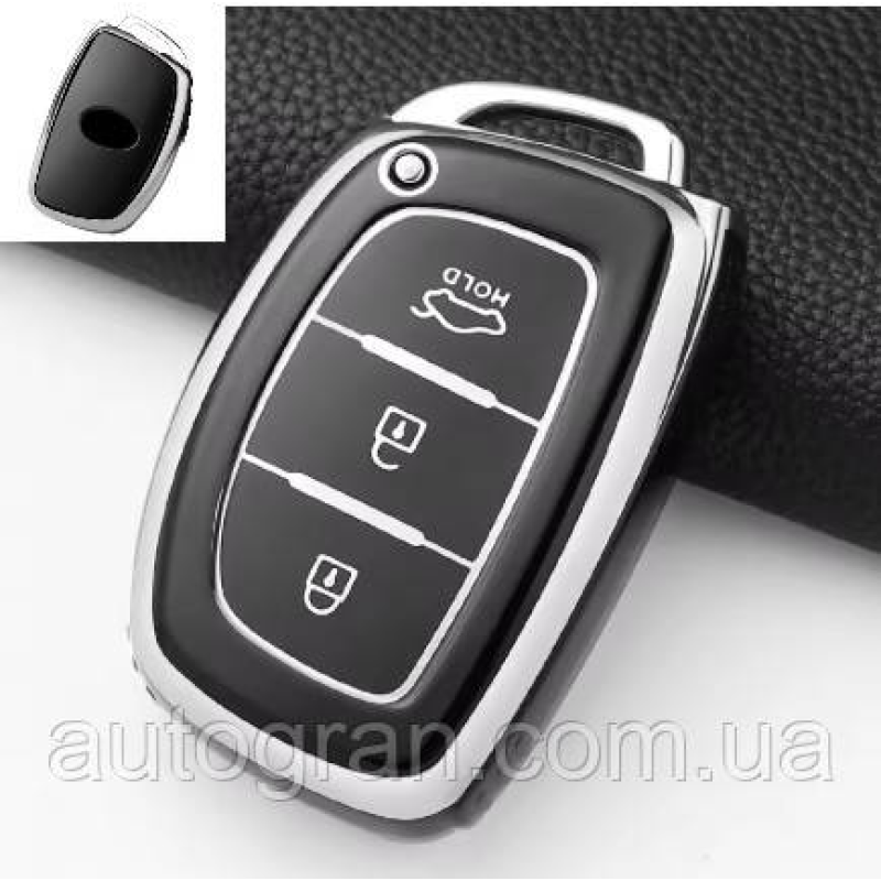 Чохол на смарт ключ Hyundai Tucson Santa Fe Sonata Elantra Creta Ix35 I10 I30 I40 3 кнопки