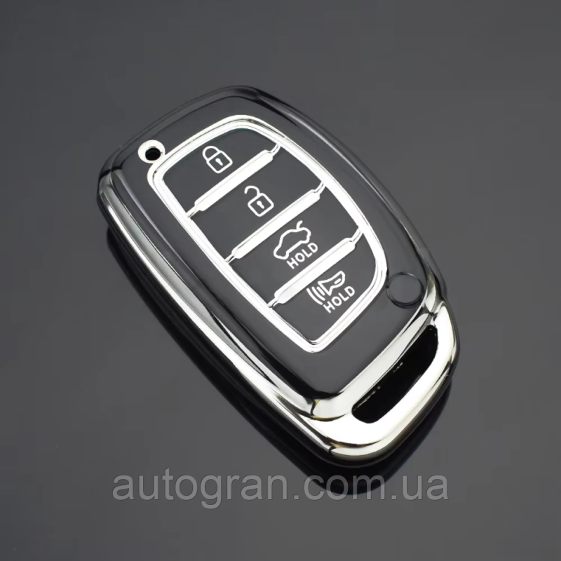 Чохол на смарт ключ Hyundai Ix35 I10 I20 I30 I40 Tucson Sonata Fe Creta Elantra Accent 4 кнопки Чохол на смарт ключ Hyundai Ix35 I10 I20 I30 I40 Tucson Sonata Fe Creta Elantra Accent 4 кнопки