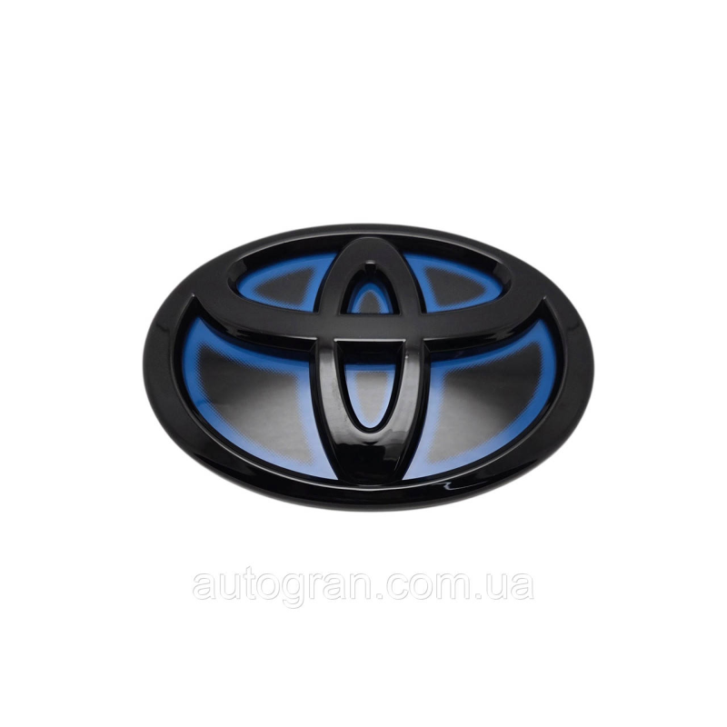 Емблема решітки радіатора і кришки багажника Toyota 140мм*96мм hybrid чорна