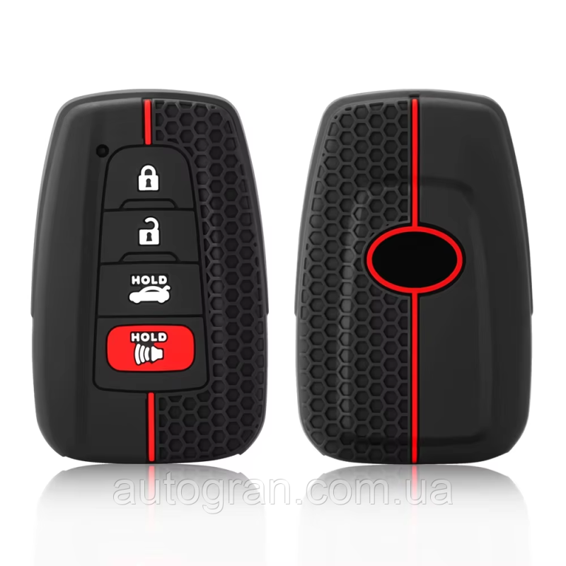 Силіконовий чохол на смарт ключ Toyota Prado Camry Rav4 Highlander Land Cruiser Corolla 4 кн