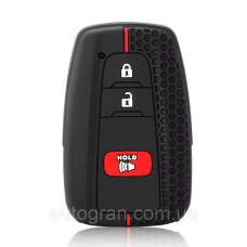 Силіконовий чохол на смарт ключ Toyota Prado Camry Rav4 Highlander Land Cruiser Corolla 2+1 кн