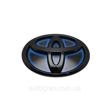 Емблема кришки багажника Toyota 100мм*68мм hybrid чорна