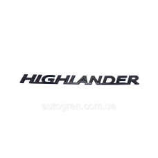 Емблема напис багажника Toyota Highlander чорна глянцева