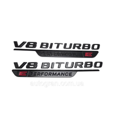 Емблеми на крила Mercedes V8 Biturbo E Performance чорна