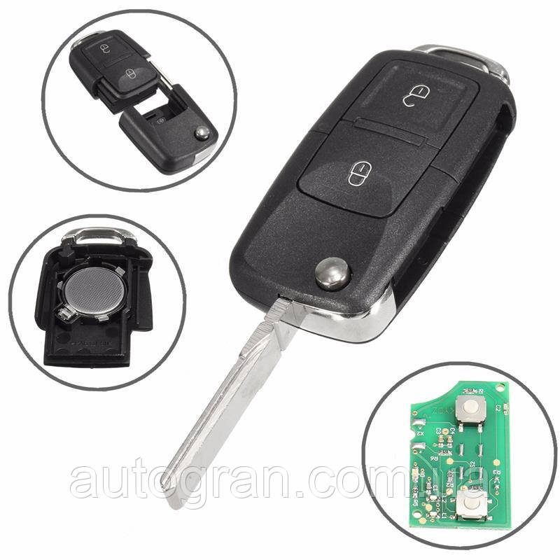 Ключ викидний Volkswagen 2 кнопки 1J0959753AG 433MHz ID48