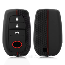 Силіконовий чохол на смарт ключ Toyota Prado Camry Rav4 Highlander Land Cruiser Avensis Auris Corolla 3 кнопки