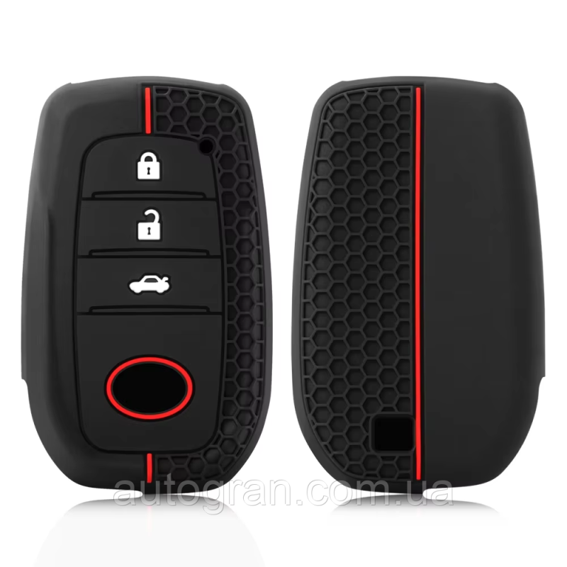Силіконовий чохол на смарт ключ Toyota Prado Camry Rav4 Highlander Land Cruiser Avensis Auris Corolla 3 кнопки Силіконовий чохол на смарт ключ Toyota Prado Camry Rav4 Highlander Land Cruiser Avensis Auris Corolla 3 кнопки